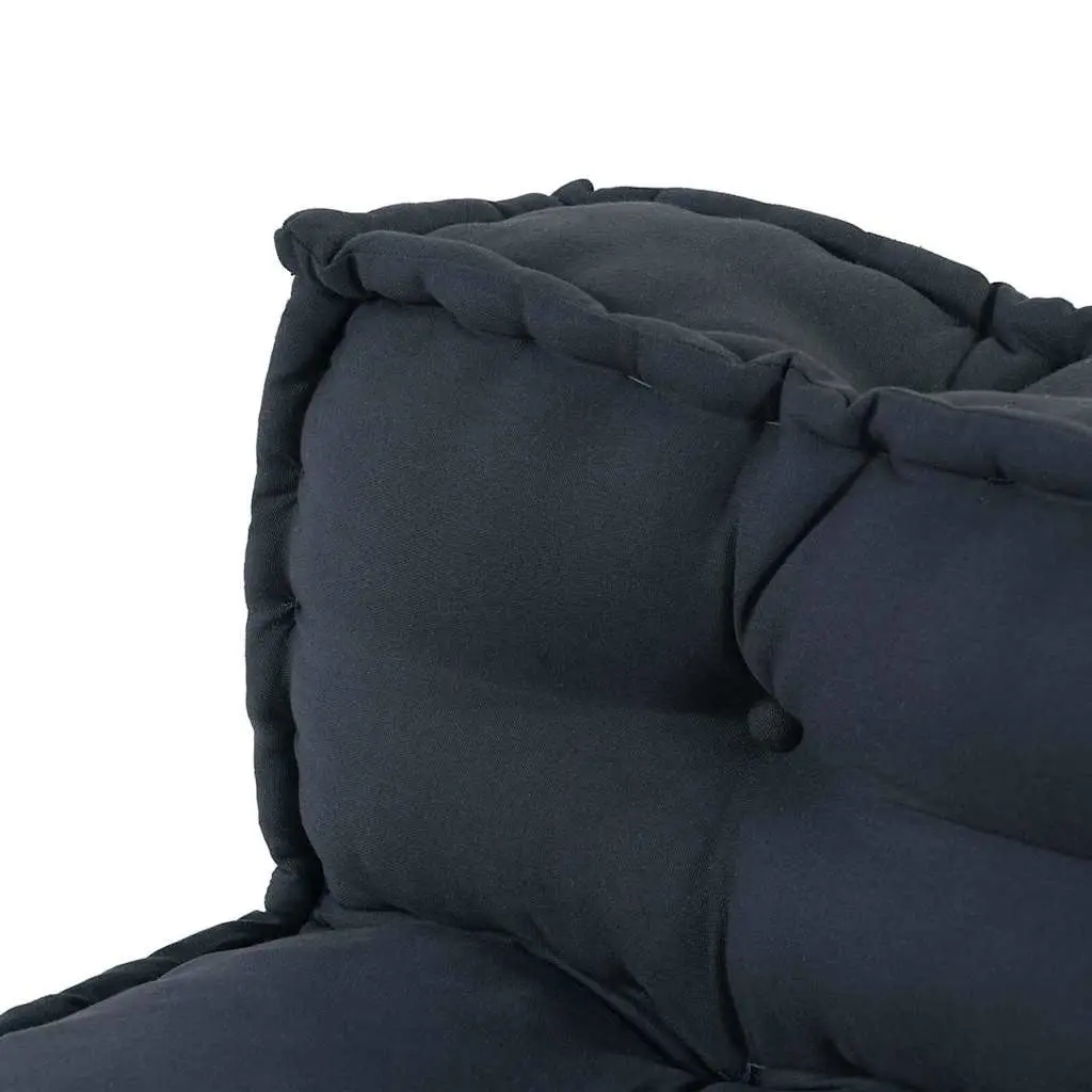 Pallet Sofa Cushion Set for Living Room Patio Outdoor 120 x 80 x 38 cm Anthracite Fabric Upholstery Modern