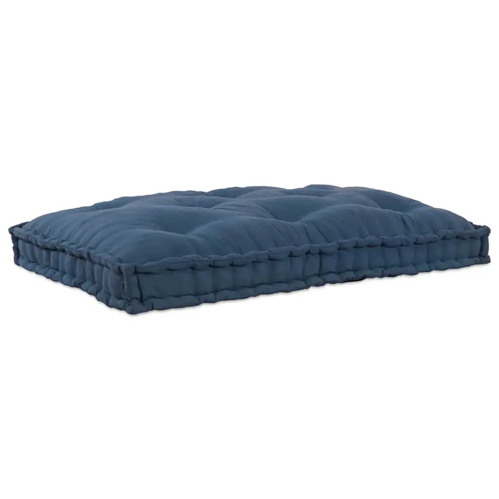 Modular Cushion for Pallet Sofa Indoor Outdoor 120cm x 80cm x 12cm Blue Fabric Breathable Foam Fill