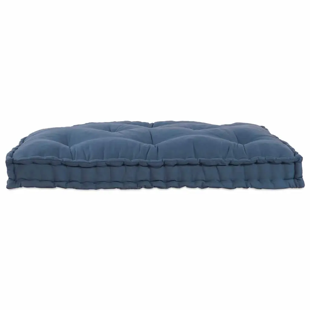 Modular Cushion for Pallet Sofa Indoor Outdoor 120cm x 80cm x 12cm Blue Fabric Breathable Foam Fill