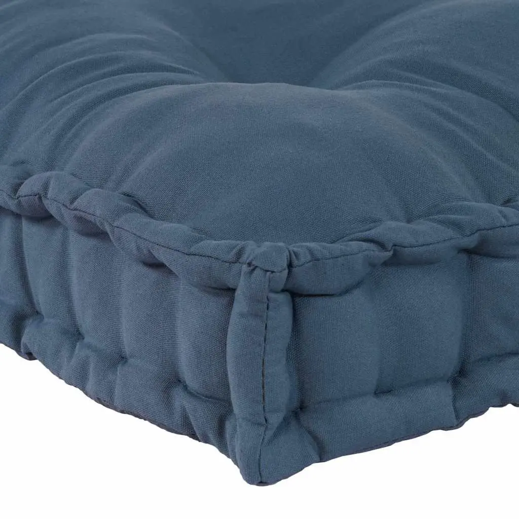Modular Cushion for Pallet Sofa Indoor Outdoor 120cm x 80cm x 12cm Blue Fabric Breathable Foam Fill