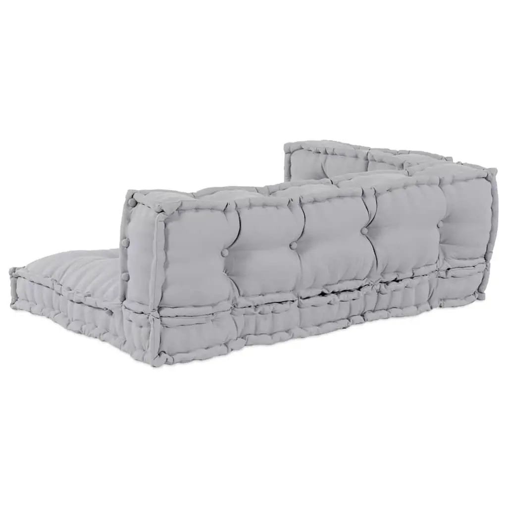 Pallet Sofa Cushion Indoor Outdoor 120 x 80 x 38 cm 3 Pieces Grey Modular Foam Seat Cushions