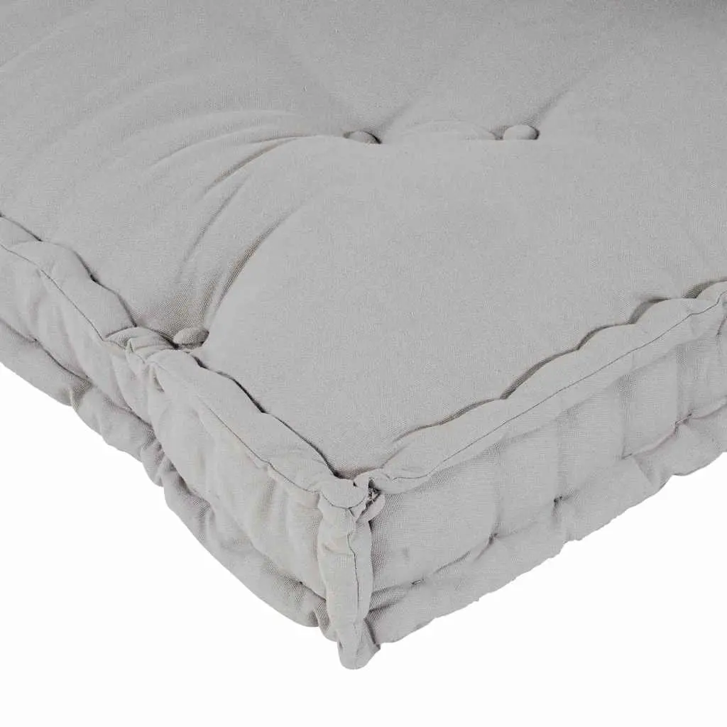 Pallet Sofa Cushion Indoor Outdoor 120 x 80 x 38 cm 3 Pieces Grey Modular Foam Seat Cushions