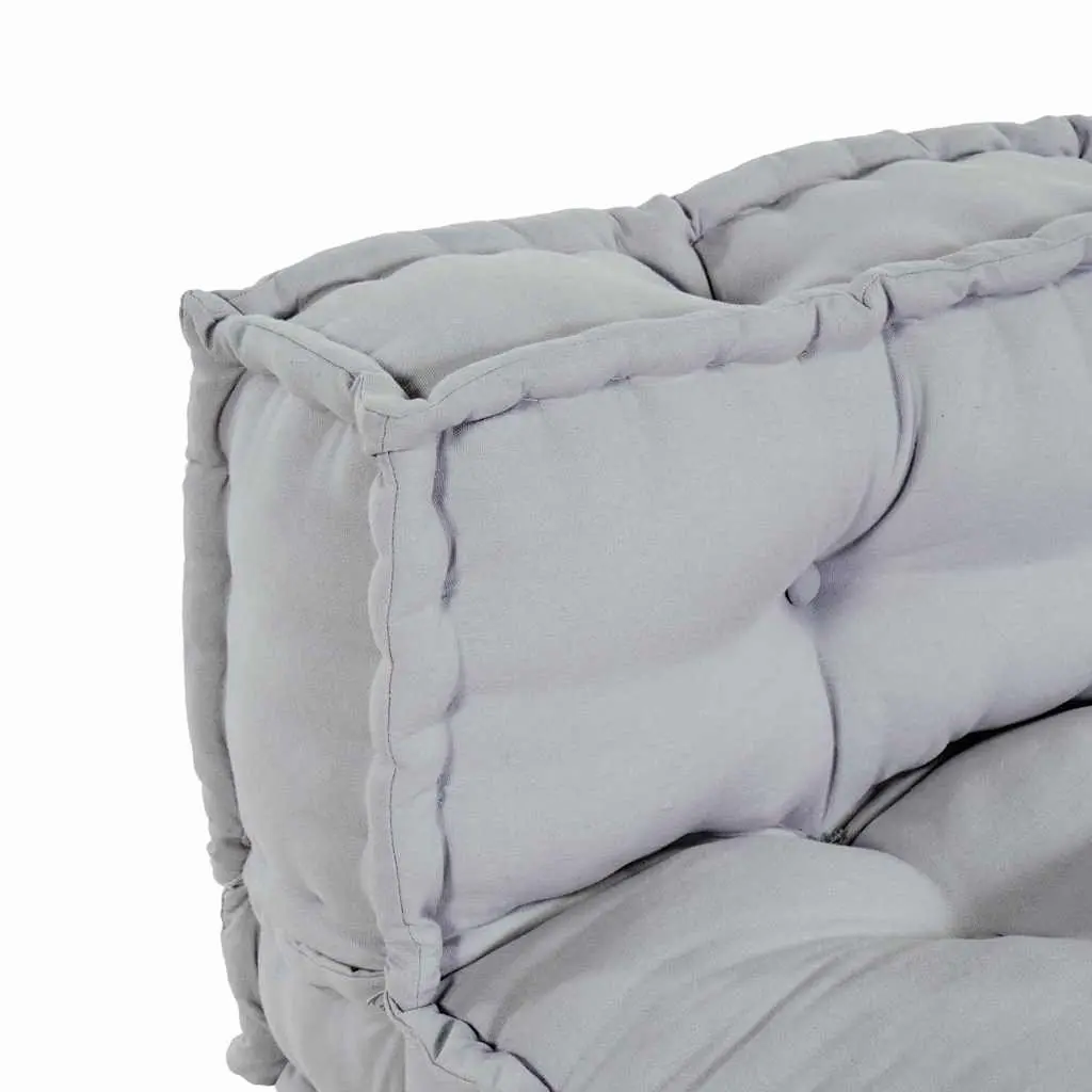 Pallet Sofa Cushion 2 pcs Grey 120x80x38cm Fabric Modular Indoor Outdoor Seating