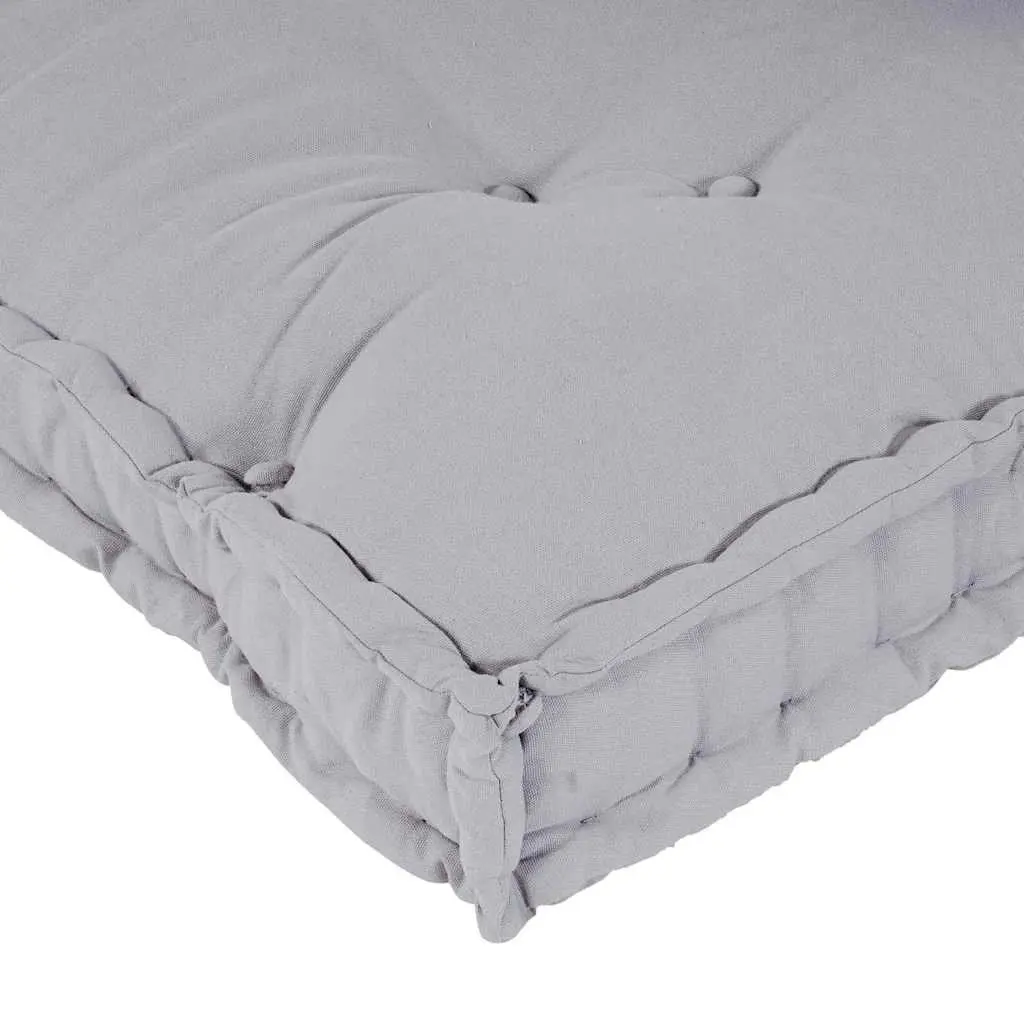 Pallet Sofa Cushion 2 pcs Grey 120x80x38cm Fabric Modular Indoor Outdoor Seating
