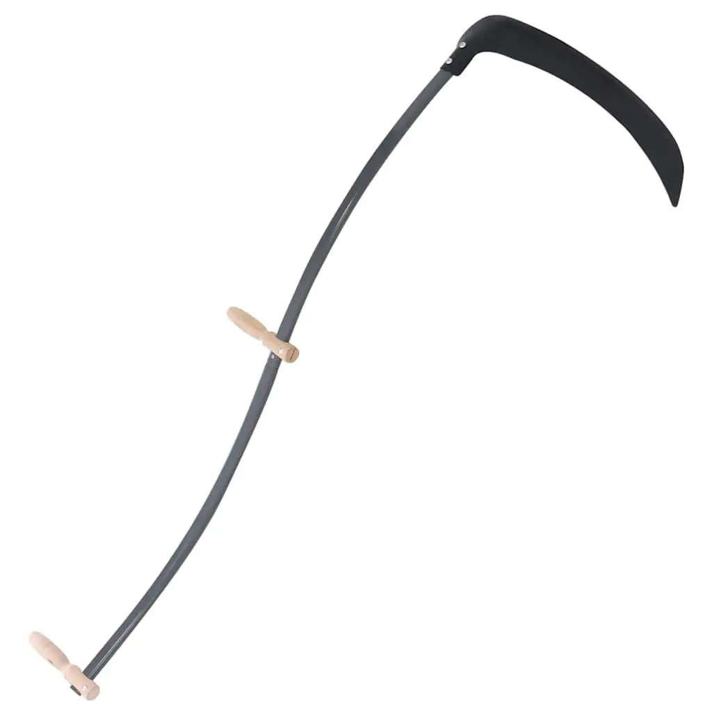 Scythe Garden Tool 145cm for Grass Cutting Weeds Harvesting with Steel Blade and Grinding Stone