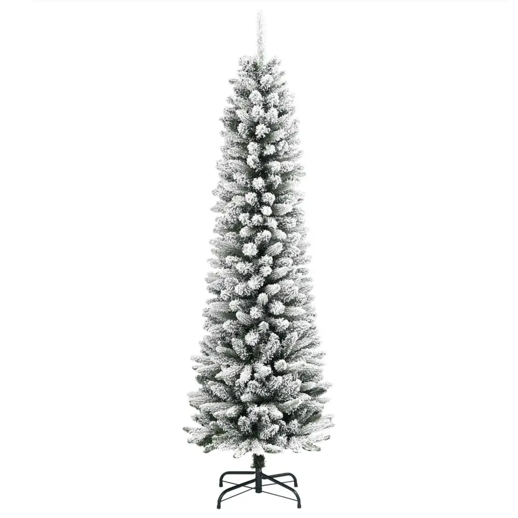 150cm Slim Flocked White Snow Artificial Christmas Tree