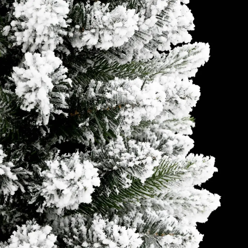 210cm Slim Flocked Snow White Tree