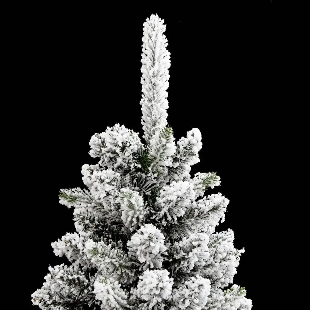 210cm Slim Flocked Snow White Tree