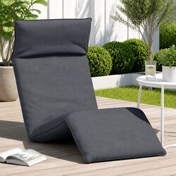 Folding Sun Lounger: Anthracite, 175x54x8.5 cm, 5 Positions