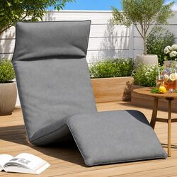 Folding Sun Lounger Specifications: Grey, 5 Positions
