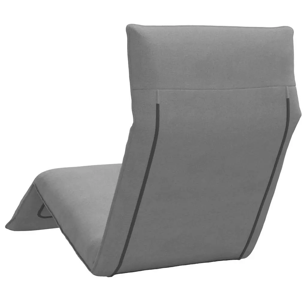 Folding Sun Lounger Outdoor Garden Beach Chair Grey 5 Positions