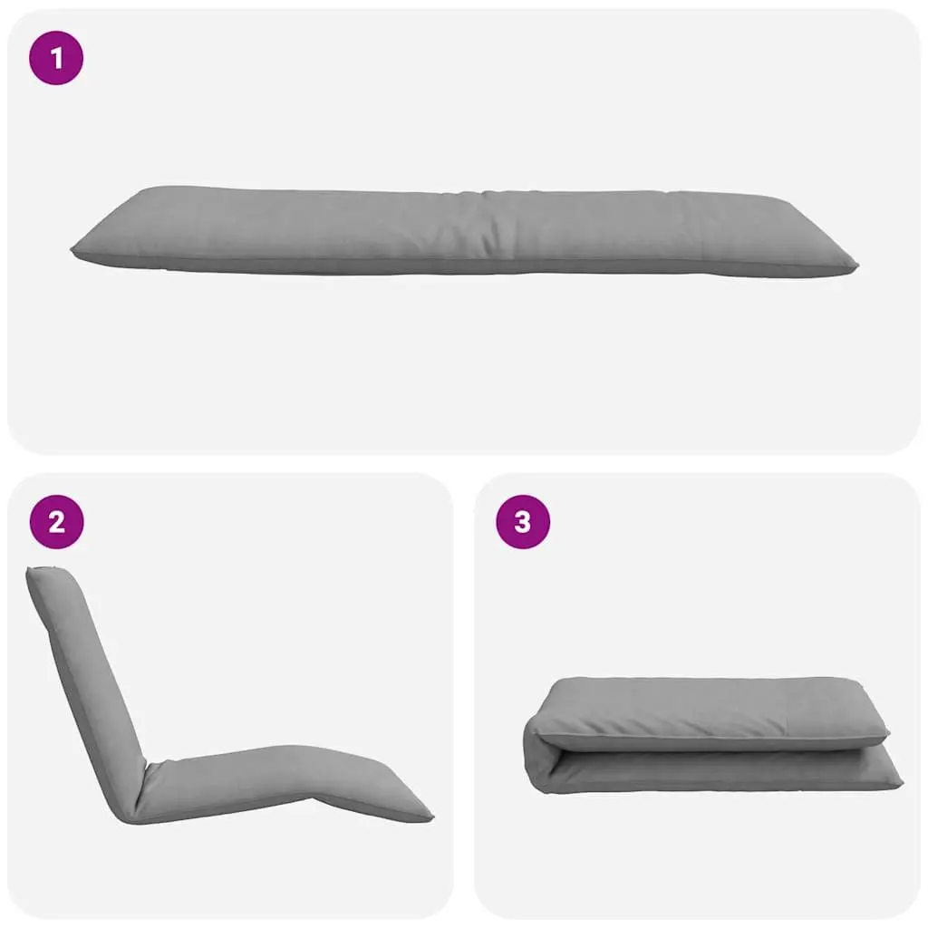 Folding Sun Lounger Outdoor Garden Beach Chair Grey 5 Positions