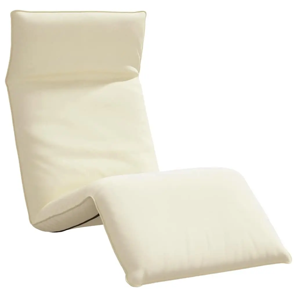 Folding Sun Lounger Chair Outdoor Garden Beach Cream 5 Position