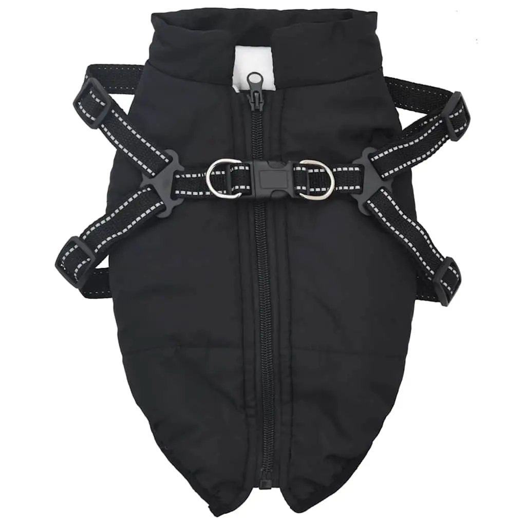 Dog Coat with Built-in Harness Waterproof Reflective Winter Jacket Walking Vest