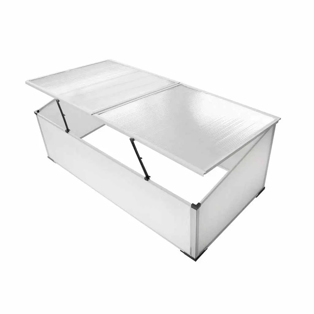 Cold Frame Greenhouse 2 Lids Polycarbonate Mini Garden Plant Protection