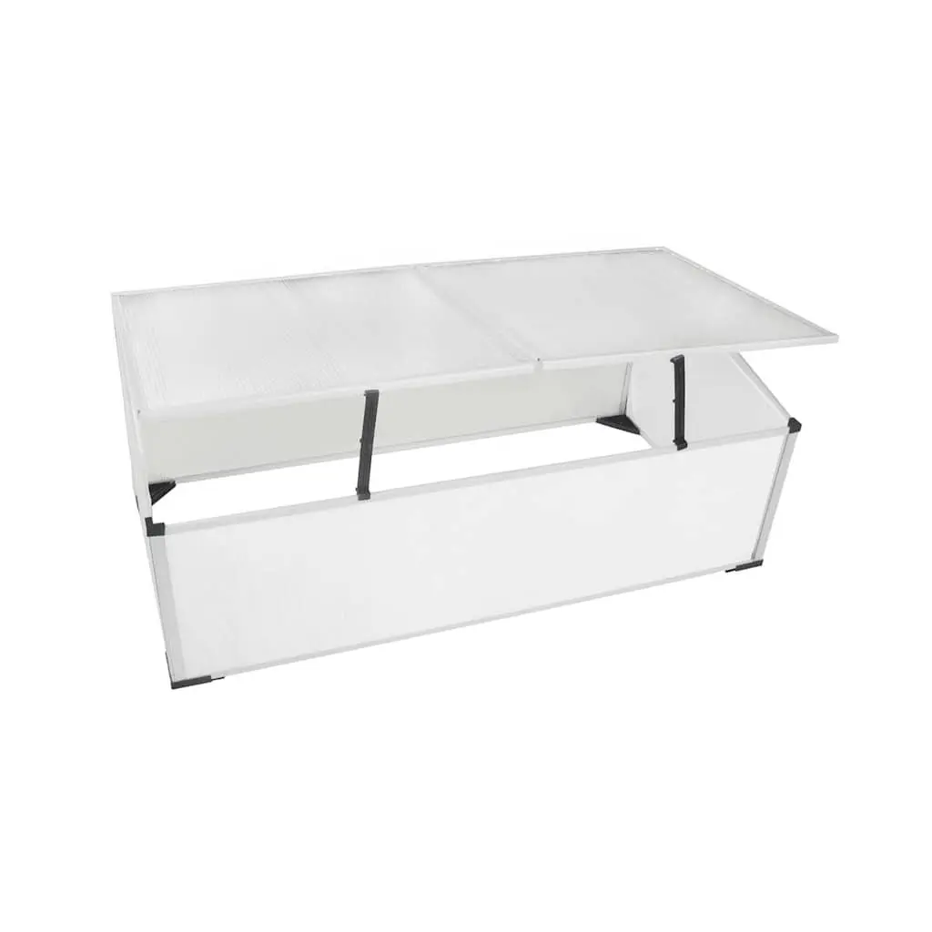 Cold Frame Greenhouse 2 Lids Polycarbonate Mini Garden Plant Protection