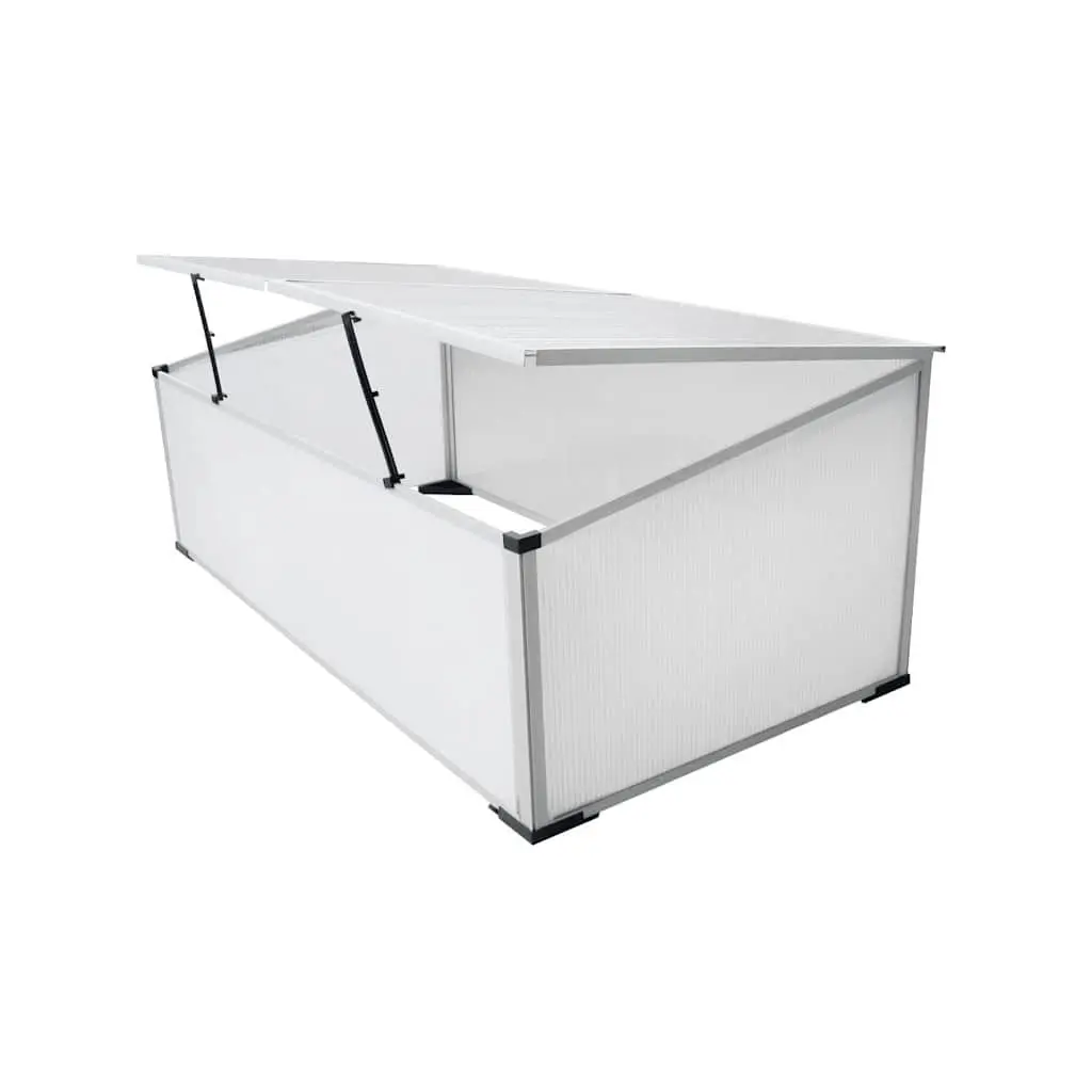 Cold Frame Greenhouse 2 Lids Polycarbonate Mini Garden Plant Protection
