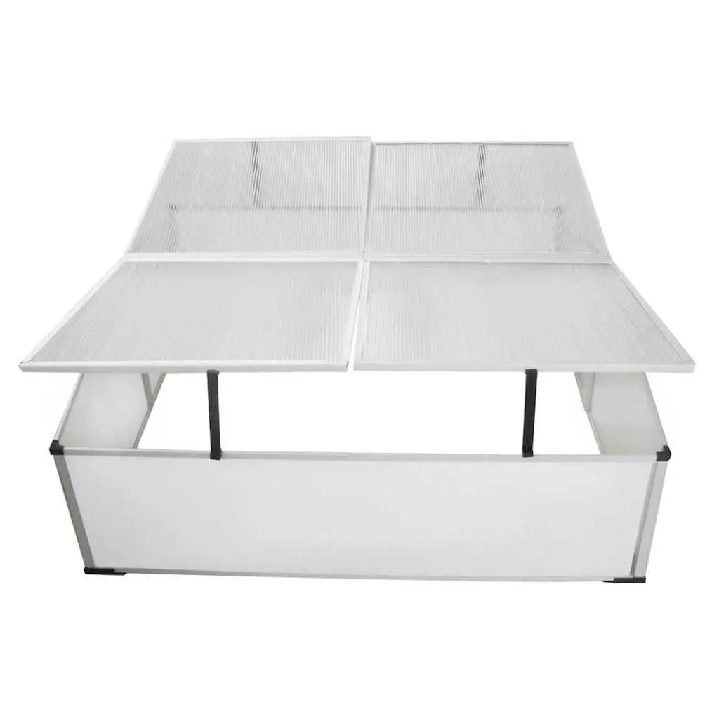 Cold Frame Greenhouse 4 Lids 108x41x110cm Polycarbonate Garden Growing