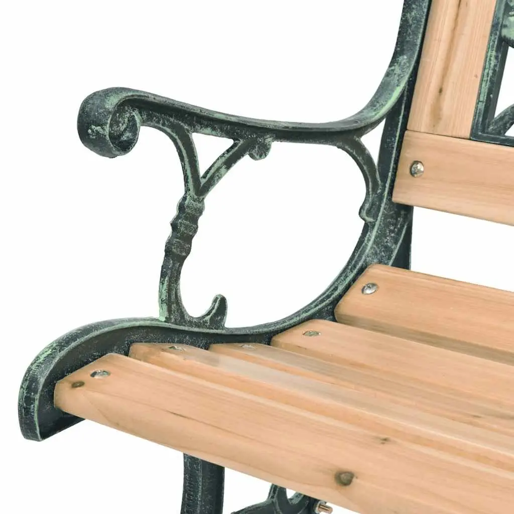 Garden Bench Outdoor Seating 122cm Brown Decorative Wooden Frame Backrest