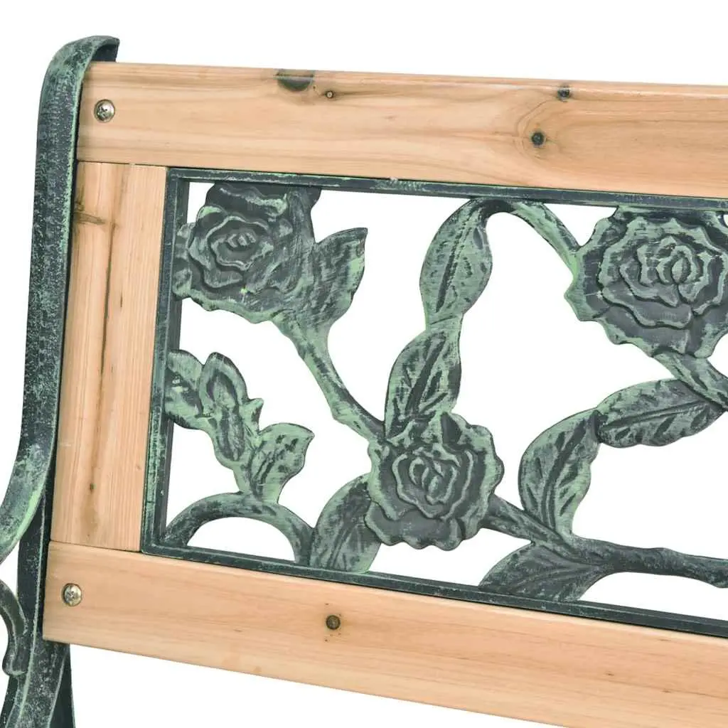 Garden Bench Outdoor Seating 122cm Brown Decorative Wooden Frame Backrest