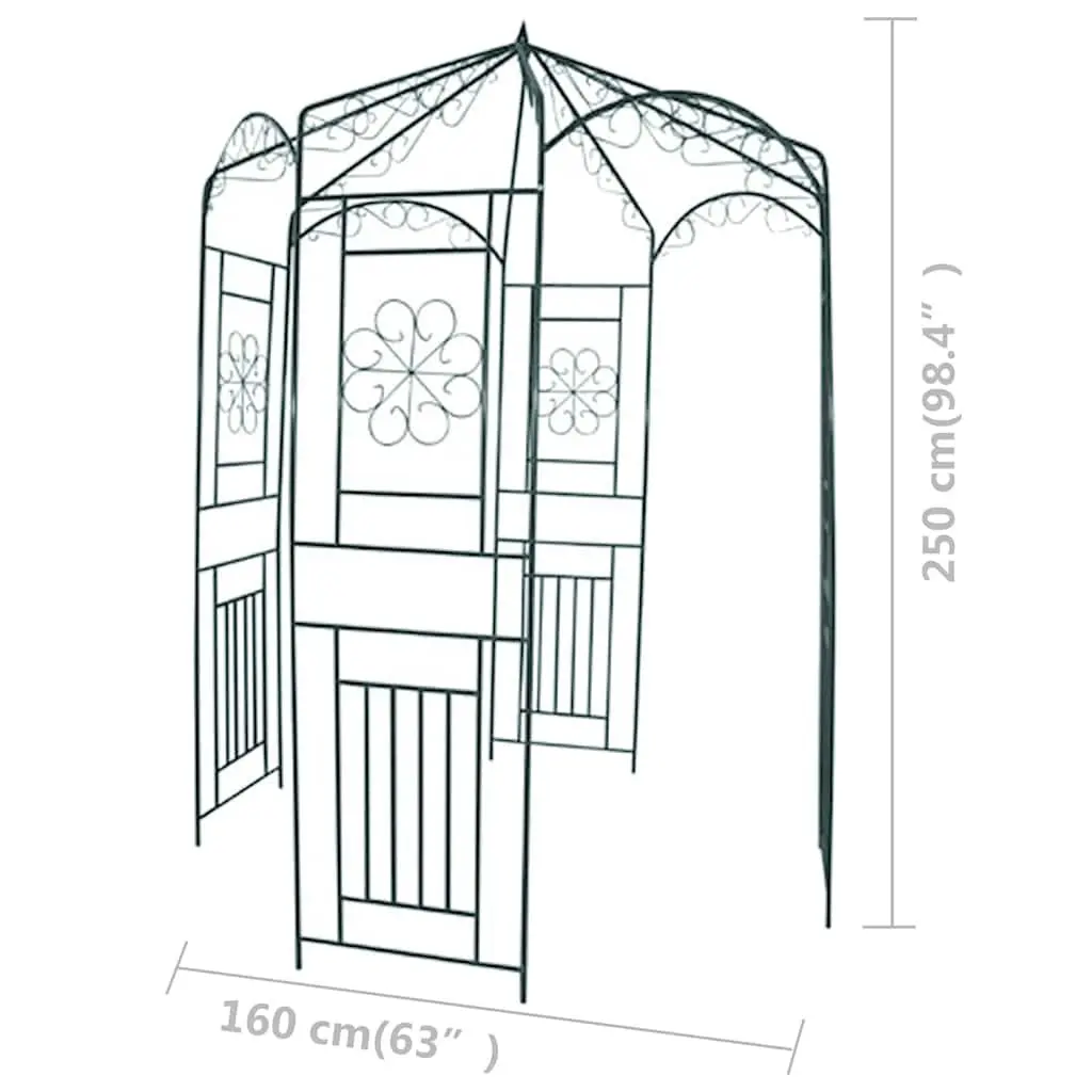 Garden Arch Outdoor Metal Arbour 250cm