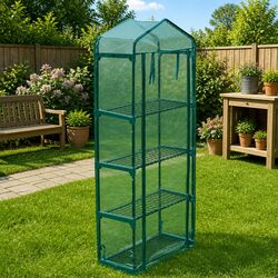 Greenhouse Specifications: 69 x 32 x 160 cm with 4 Shelves