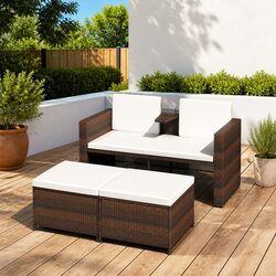 Specifications of the Outdoor Rattan Lounge Set with Cushions
