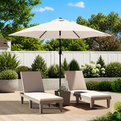 3m White Garden Parasol Specifications and Features