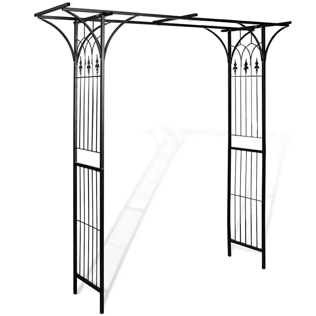 200cm Wide Black Garden Arch Frame