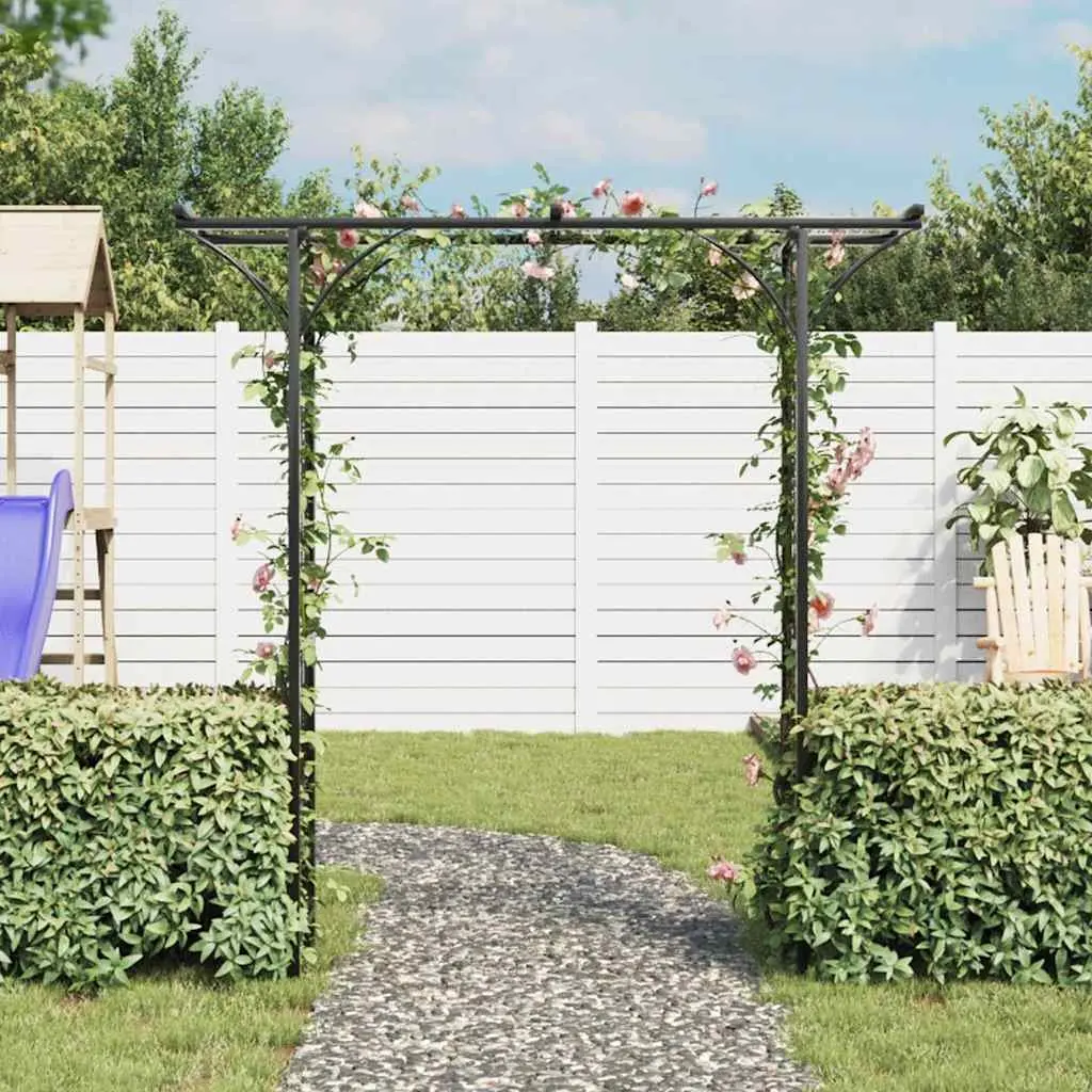 200cm Wide Black Garden Arch Frame