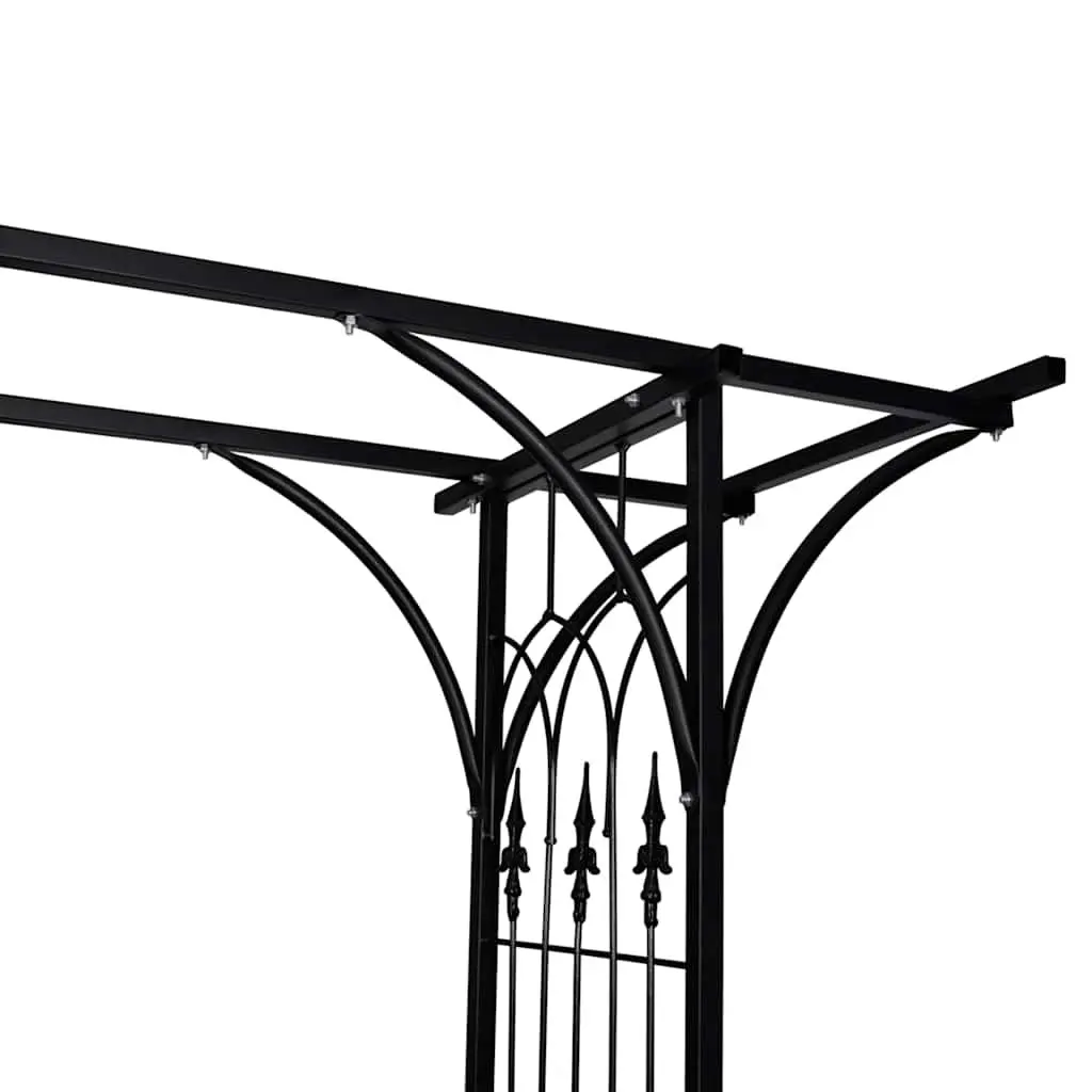 200cm Wide Black Garden Arch Frame