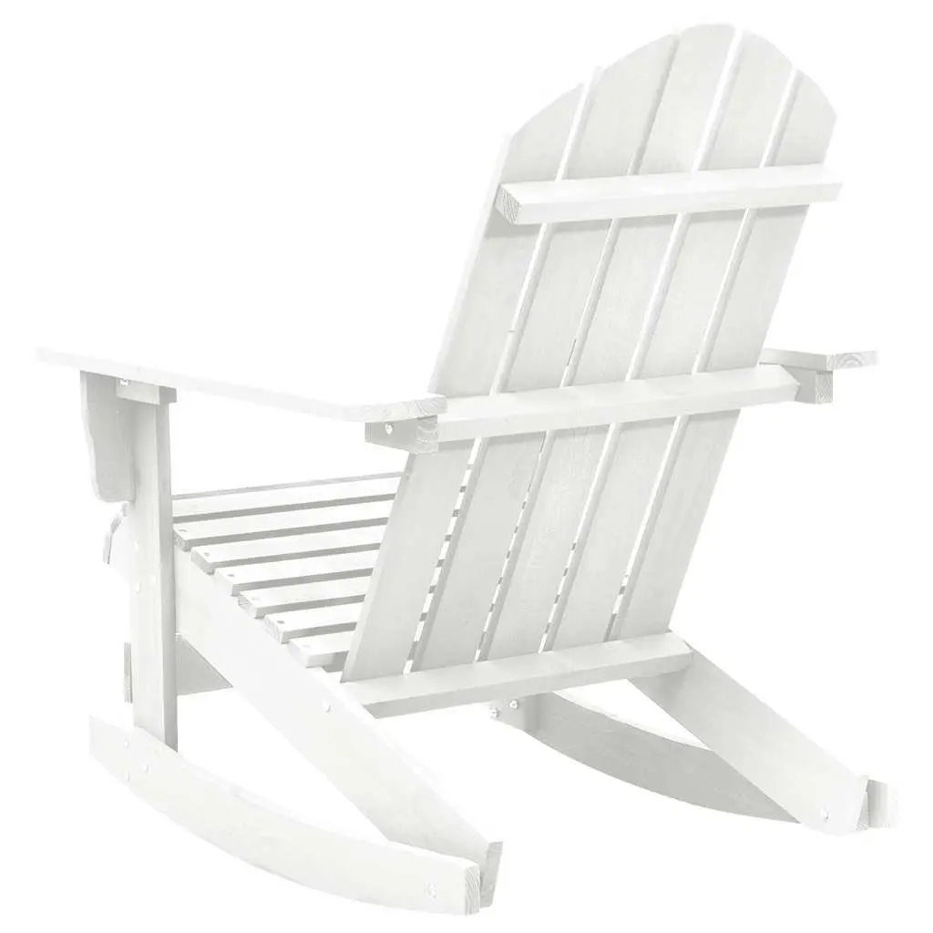 Garden Rocking Chair Outdoor Patio Furniture White Solid Hardwood