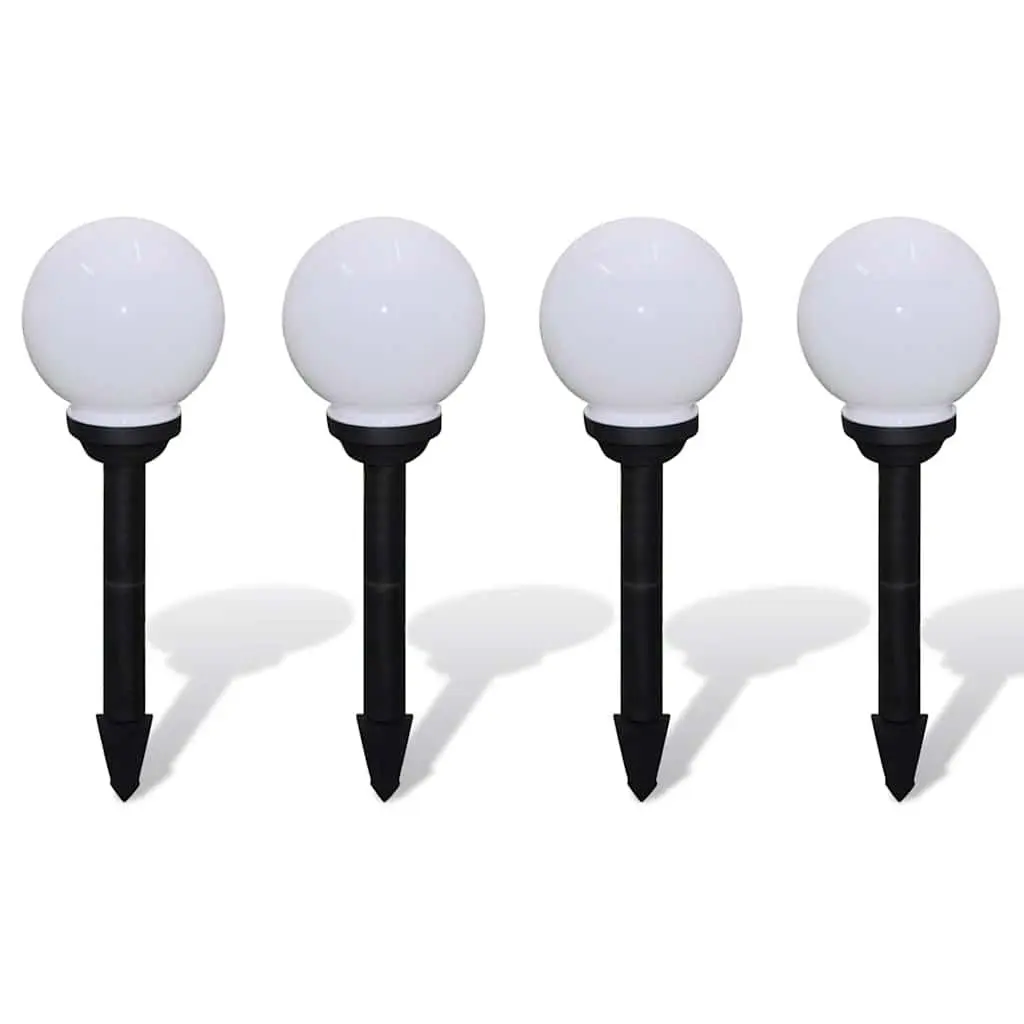 Outdoor Pathway Solar LED Lights 4 Piece Set 15cm Ground Spike Garden Decoration