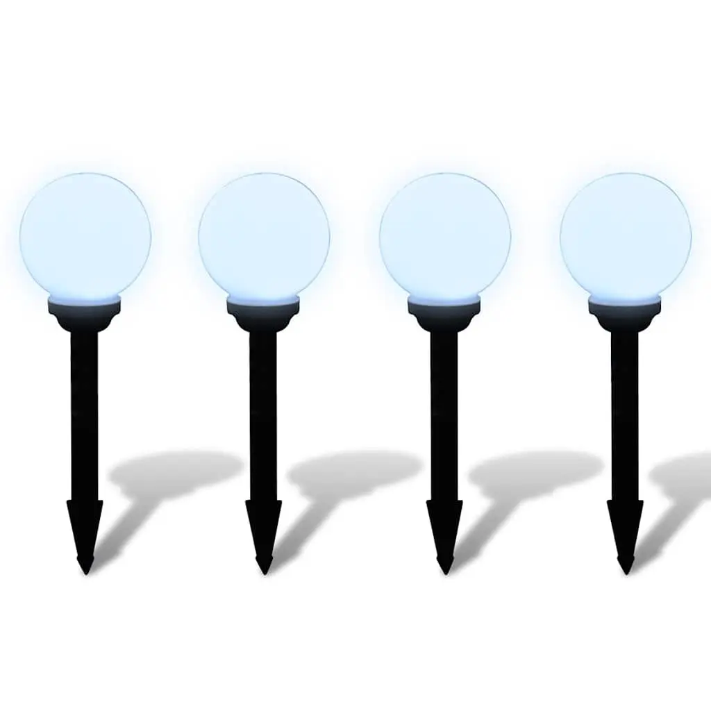Outdoor Pathway Solar LED Lights 4 Piece Set 15cm Ground Spike Garden Decoration
