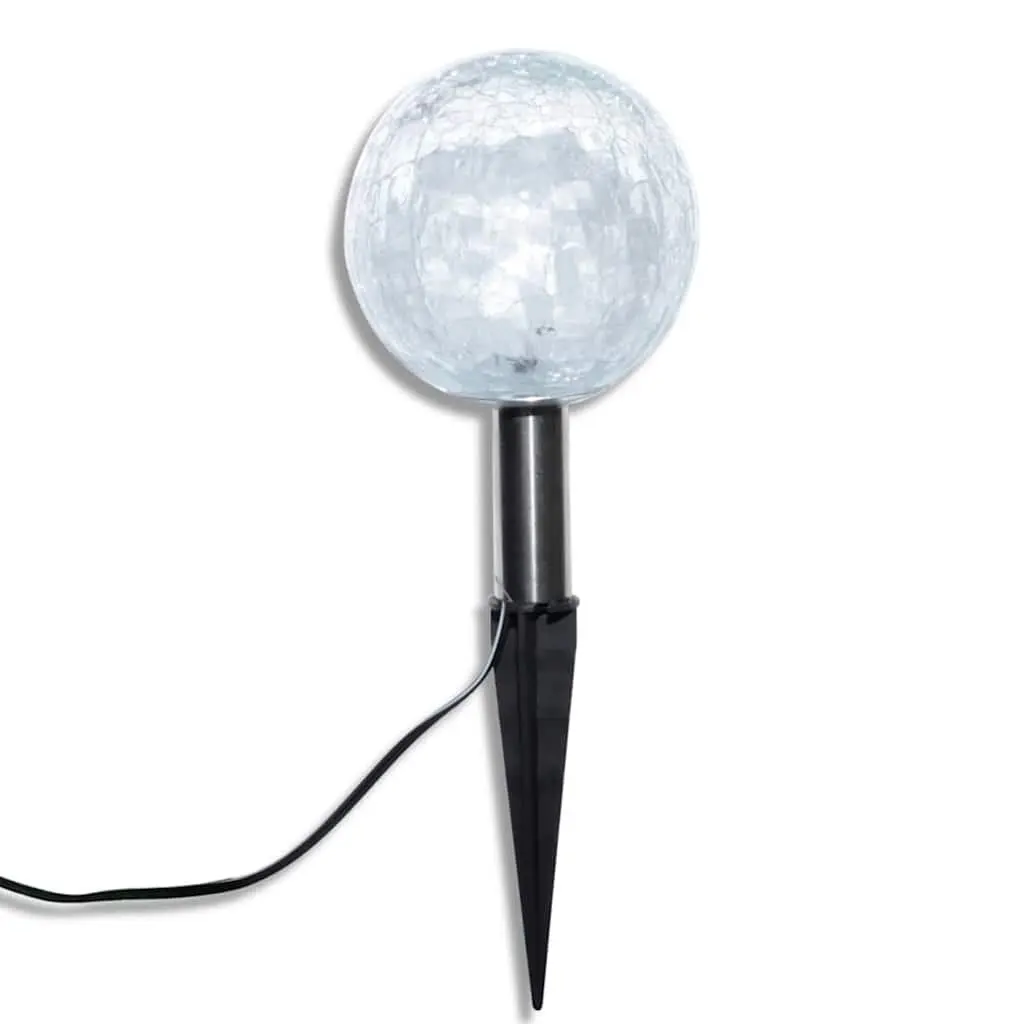 Solar LED Ball Garden Lights Set with Ground Spikes Outdoor Pathway Lighting