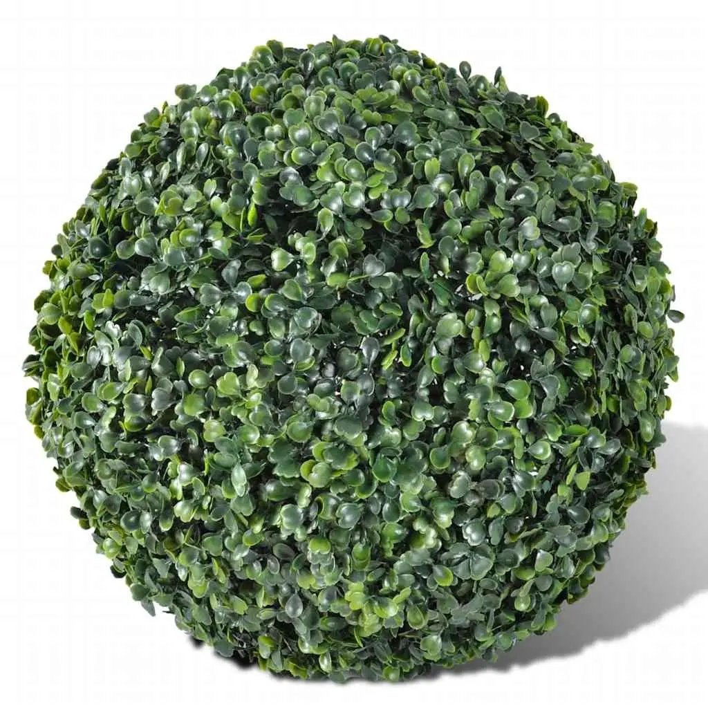 Artificial Boxwood Topiary Ball Indoor Outdoor Decor 27cm 2 Piece