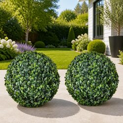 Artificial Boxwood Topiary Ball - 35cm Green Decoration