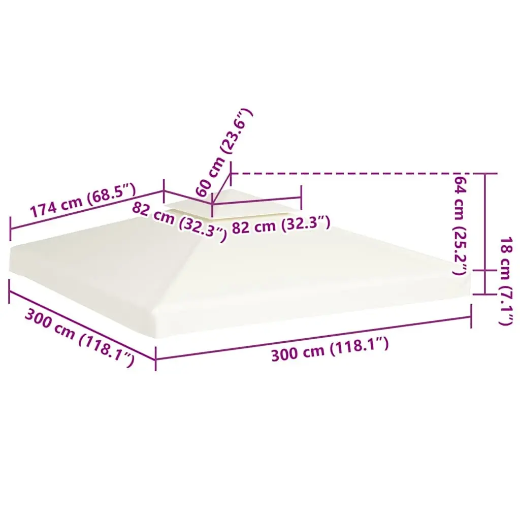 3x3m Gazebo Canopy Top Cover
