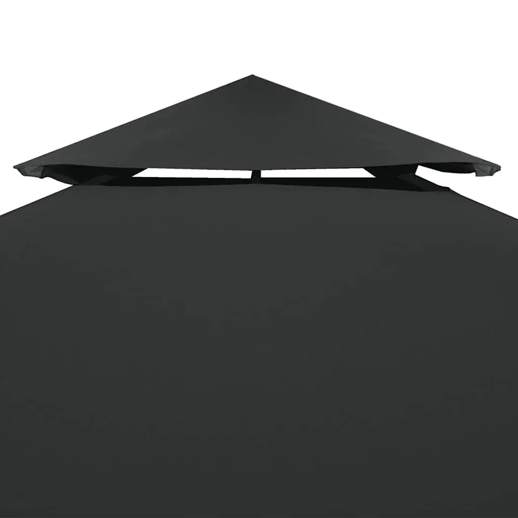 Waterproof Gazebo Cover Canopy Top Outdoor 3x3m Dark Grey Replacement