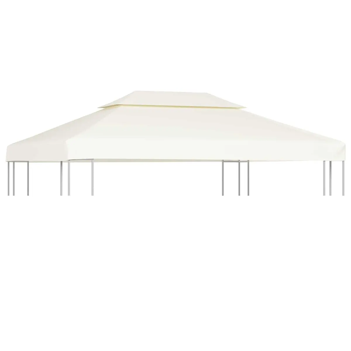 Gazebo Canopy Top Cover Replacement Water-Resistant Cream White 3m x 4m