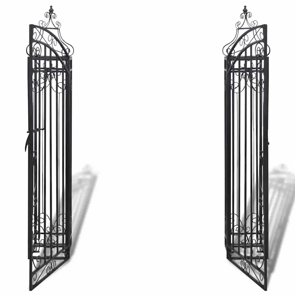Wrought Iron Garden Gate Outdoor Fencing 122x20.5x134cm