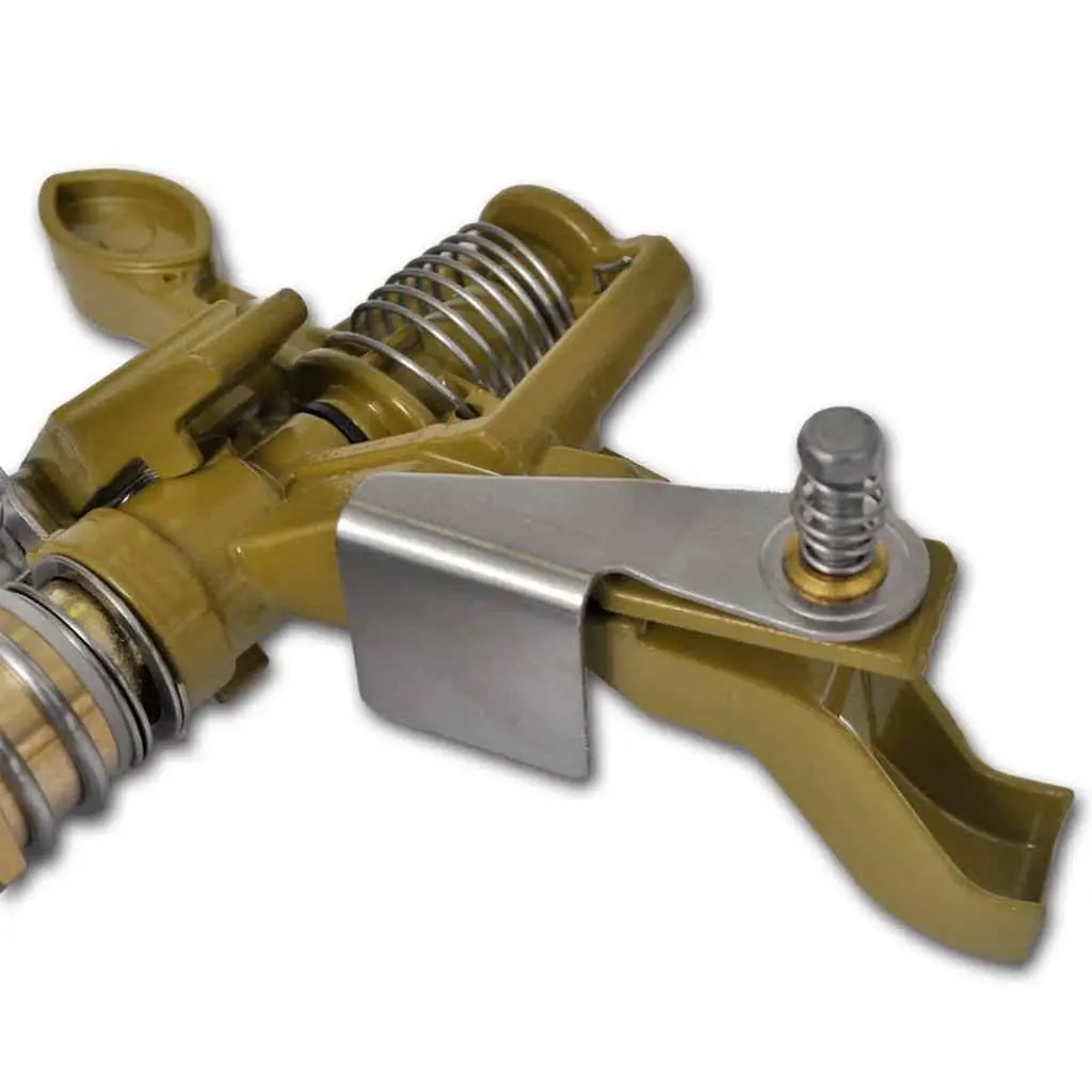 Impulse Sprinkler Set 2 Pcs Garden Watering Spike Hose Connector Lawn Coverage