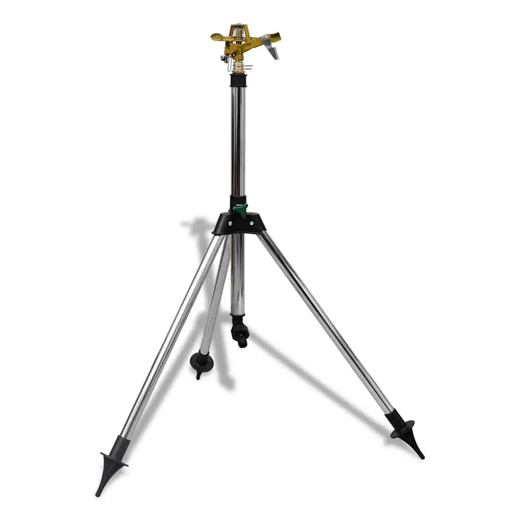 Impulse Sprinkler on Tripod Base Garden Lawn Watering Coverage Adjustable Angles