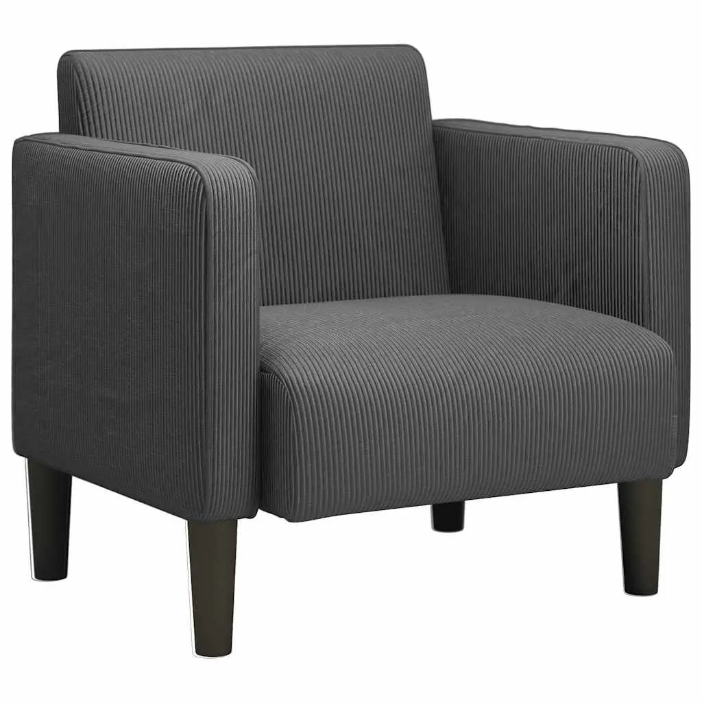 Dark Grey Arm Chair with Armrests