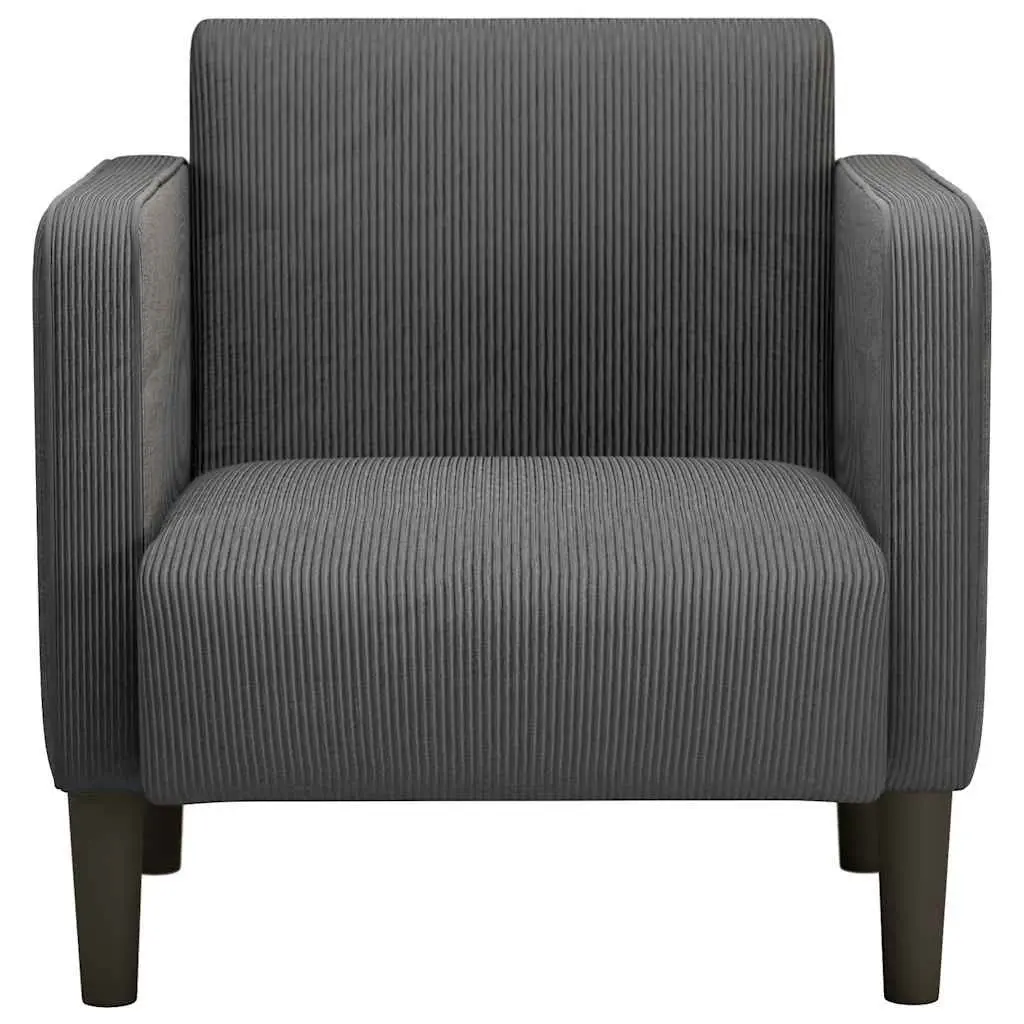 Dark Grey Arm Chair with Armrests