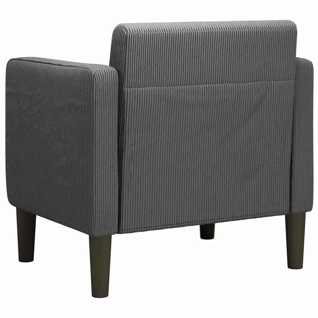 Dark Grey Arm Chair with Armrests