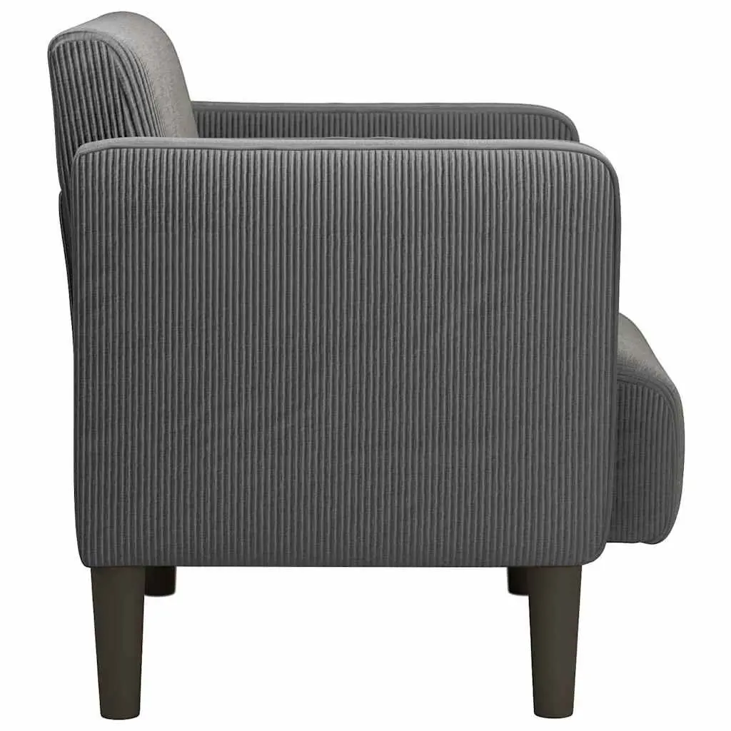 Dark Grey Arm Chair with Armrests