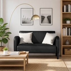 Specifications of Black Loveseat Sofa 110 cm
