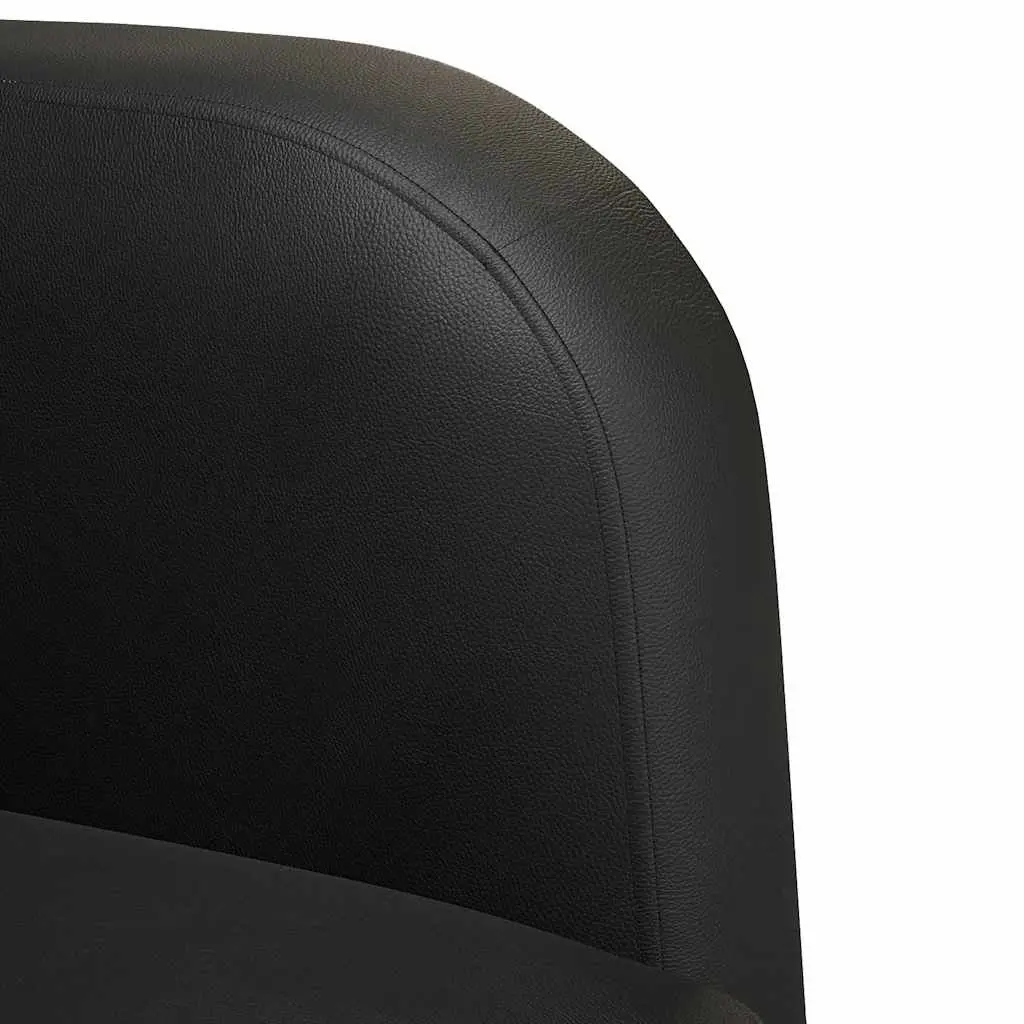 Loveseat Sofa Living Room 110 cm Black Compact Two-Seater Couch