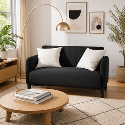 Specifications of Black Velvet Loveseat Sofa 109cm
